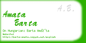 amata barta business card